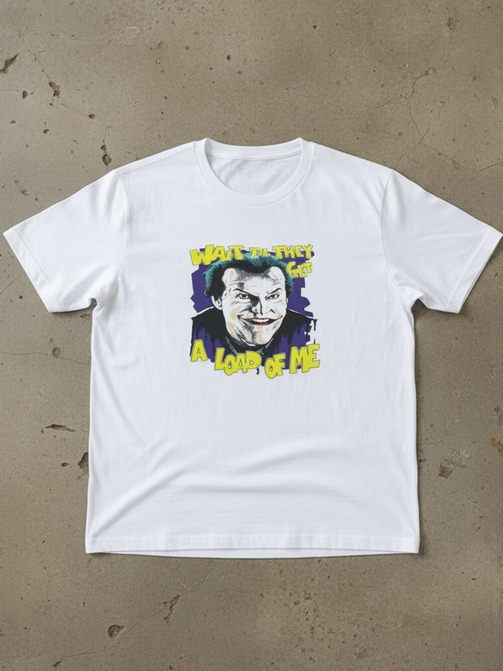 Vintage Clown Villain Graphic T-Shirt – “Wait Till They Get a Load of Me” Quote